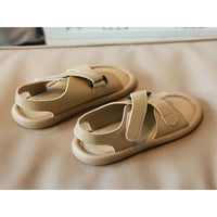 Bellella Djeca ravne sandale Plaža Sandal Ljetne casual cipele udobnost Vanjski hodanje Khaki 11.5c