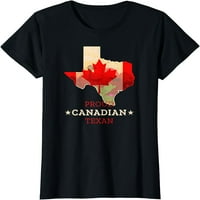 Ponosni kanadski Texan - Teksas i Kanada Mapa i majica zastava