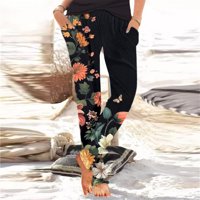 Hlače za žene Radne casual harem klizanje na plaži Boho Lagano labavo sa džepovima Ženske pantalone