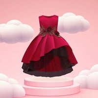 Fattazi Girls Crvena haljina Nova dječja odjeća Djevojka Cvjetna djevojka haljina Princeza haljina Dječje