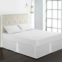 Gomelly House Bed suknja oko prekrivača Easy Fit List Cover Room Fade Otporni hotel Elastic bijeli q