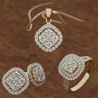 Izvrsni prstenovi Naušnice za nakit za žene Diamond cirkon lanac privjesak za vjenčanje za enagentni