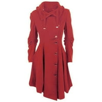 Kaputi za žene ugodna odjeća labave casual modne sjajne krade kapute lubeno crvene s-6xl