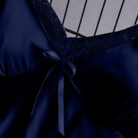 Dress donjeg rublja za žene V-izrez trepavice svilene čipke COTH Camisole Pajamas Bowknot Short set
