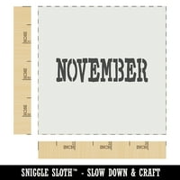Novembar mjesec kalendar Zabavni tekst DIY Cookie Wall Craft šablon