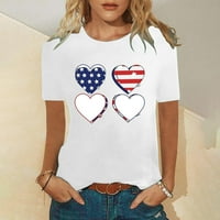 Ženski vrhovi američka košulja za zastavu Casual Neevidence Day tiskana majica TOP 4. srpnja Košulje