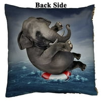 Slon koji pluta na životnoj stajververa Reverzibilni siretni jastuk za jastuk za kućni dekor Sixin jastuk