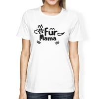 Krzno mama ženska bijela grafička majica kreativni pokloni za ljubitelje psa