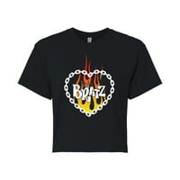 Bratz - Falme Logo - Lanac Link Heart - Juniori obrezana pamučna mješavina majica