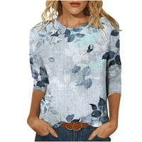 Aloohaidyvio Terra i nebeski vrhovi i bluze zazor, ženska modna labava majica rukavi bluza okrugli vrat