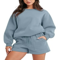 Ženska odjeća za vježbanje postavljaju pulover pulover u boji i trke s džepovima