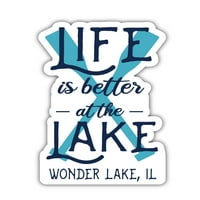 Wonder Lake Illinois Suvenir Vinil naljepnica za naljepnice za veslo 4-pakovanje