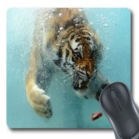 Kralj šumskog tigra plivanja na mesni jastučić miša personalizirani jedinstveni pravokutnik Gaming Mousepad