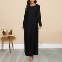 Dress Long Solid haljina rukav ženski Abaya ispod haljine casual ženske casual haljine uskrsne haljine