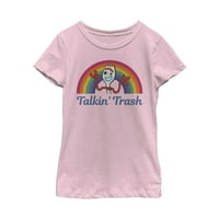 Djevojkova priča o ljubičasti Forky Talko 'Trash Rainbow Graphic Tee Zelena jabuka Mala