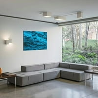 Sažetak Art plavi mjehurići platno Zidno umjetnički dekor, horizontalna verzija umjetnička djela Moderni kućni dekor, spreman za objesiti