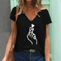 Ženske košulje Trendy Ležerne modne ljetne V-izreze tiskane žene s kratkim rukavima