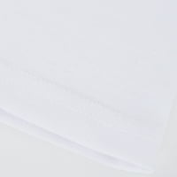 Kakina s plažom za žene tiskane pulover kratkih rukava Dressy Plus bijeli, s