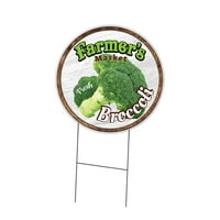 Registent valoviti plastični znak s dvostranom slikom 24 Cirkularna - farmerovo tržište brokoli