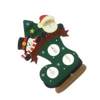 Veki za dječji ukrasni pokloni Santa DIY Božićni ukrasi Drvene božićne čizme snijeg oslikanim ukrasom