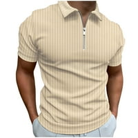 Advoicd majice za muškarce muško ljeto Čvrsto štampanje majica Elastic SOLD dolje ovratnik kratkih rukava
