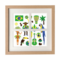 Soccer Parrot gitara za kavu Brazil Frame Wall Stonje zaslon zaslon
