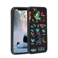 Slatki folk-umjetnička futrola za telefon za iPhone Pro za žene Muškarci Pokloni, Mekani silikonski