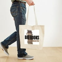 Cafepress - Volim velike knjige torba - prirodna platna torba, Torba od platna