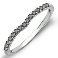 Dazzlingock kolekcija 0. Carat 10k okrugli dijamantni godišnjica vjenčanog prstena za vjenčani prsten