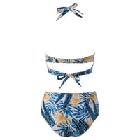 Ženska kupaći kostim s visokim strukom Split šalica Polka Dot tiskani bikini Sportski kupaći kostim