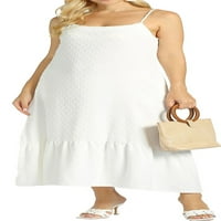 Žene Loase CAMI Long Maxi haljina bez rukava haljina za cipele sa rukavima, bijela, m