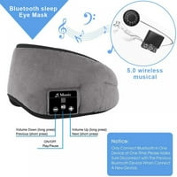Slušalice za spavanje Bluetooth 5. Maska za oči za muškarce Žene Otkazivanje maske za spavanje s podesivim
