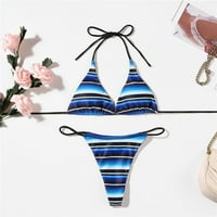 Bikini setovi za žene Wqqzjj Womens kupaći kupaćim kostima, ženska seksi visokog kontrasta grudi gradijent
