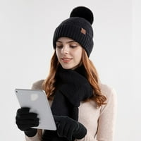 Šeširi za žene Unizno čišćenje prodaje Ženske jesenske i zimske vunene šeširi tople šal rukavice tri zaštita od pulover uha