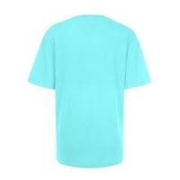 Gaecuw Womens Ljetni vrhovi Bluze s kratkim rukavima Torbeni fit pulover TEES T-majice Grafički tisak