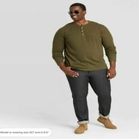 Muška teksturirana majica s dugim rukavima u zelenom - Goodfellow & Co, veličina L