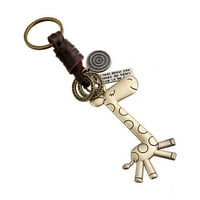 Wozhidaoke HOLDER WOVEN Cute Giraffe Ključni ključ nakit nakit Legura Koža Vintage Privjesak za ključeve