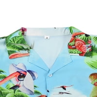 Lilylll Muška havajska majica Ljetna plaža Kratki rub s kratkim rukavima na vrhu tiskane majice