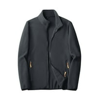 Kali_store zimske jakne za muškarce muške poslovne casual pune zip lagane jakne jakne tamno siva, xl