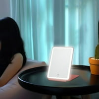 Bescita preklopivo zrcalo osvijetljeno ogledalo šminke sa režimima svjetla LED boje, USB punjenja, prenosni,