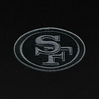 Ženska antigua crni ugljen San Francisco 49ers Tonal logo Zaštitite sa punim zip kapuljačom