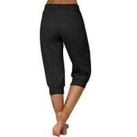 Ruanyu joga capris hlače za žene vježbanje jogger gamaše elastični struk labav meko meko crtajući duksevi