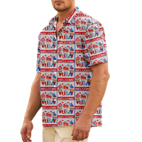 4. jula muška havajska majica SAD Nacionalna zastava grafička majica ovratnik 3D Ispis dnevno kratki