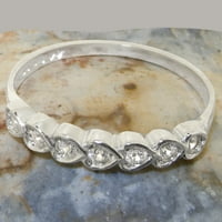 Britanci napravio je 14k bijelo zlato prirodno dijamantno žensko ženski vječni prsten - veličine opcija