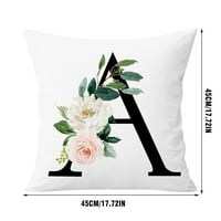 Jastuk za bacanje jastuk za bacanje navlaka abeceda ukrasni jastuk ABC slovo cvijeća jastuk pokriva