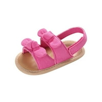 Djevojke djevojke slatke luk sandale Ljetne pruge pune boje ravne cipele dojenčad prve šetačke cipele