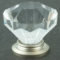 1-1 16 Mali dijamantski rez akrilni dugme saten nikl baza
