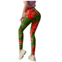Ženski božićni božićni božićni santa claus snjegoviča partne gamaše mršave hlače za jogu trče pilates