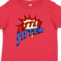 Inktastična mala sestra superheroj poklon toddler toddler djevojka majica