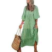 Ženska Bohemia Maxi haljina dame Ljetni odmor casual labav dugački sandress